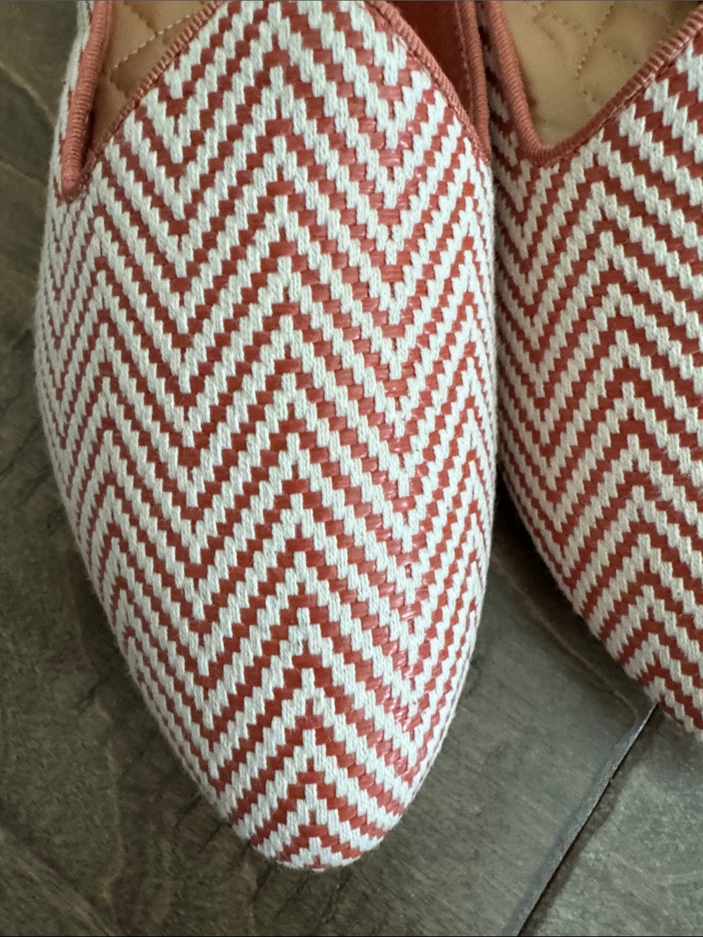 Birdies The Heron Fiesta Salmon Slip On Flats Shoes Loafers Preppy Size 8 New - Picture 3 of 9
